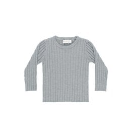 Rylee + Cru Inc. SALE LONG SLEEVE KNIT TOP  DUSTY BLUE