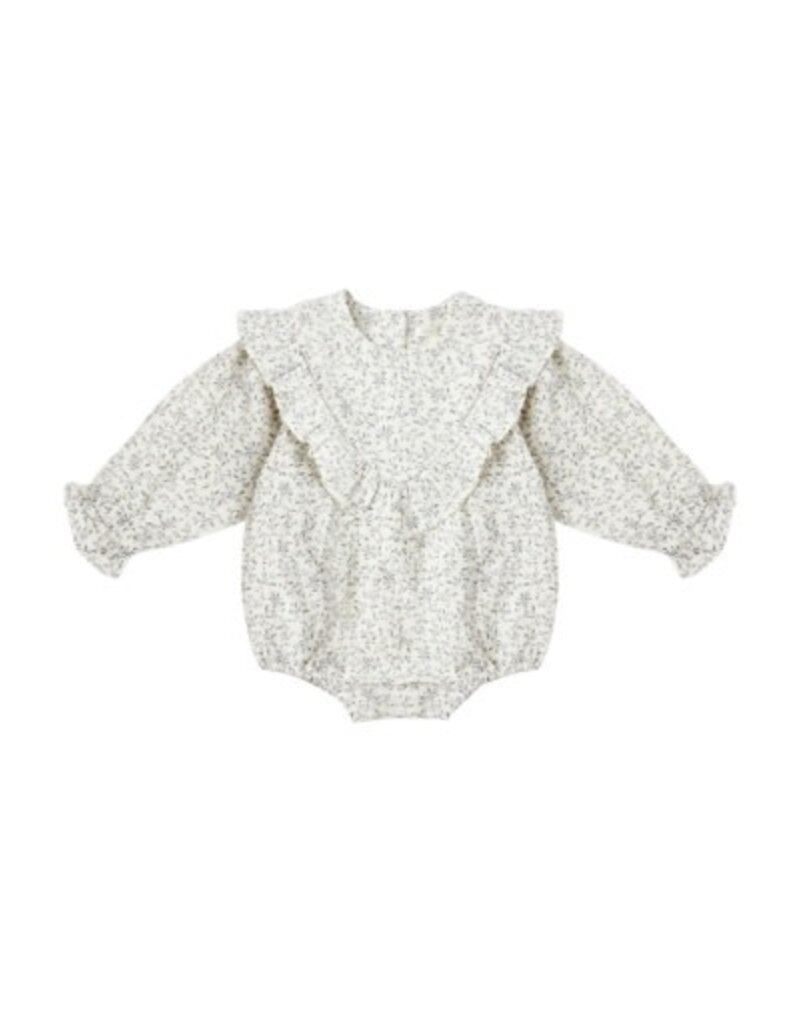 Rylee + Cru Inc. WINNIE ROMPER BLUE VINES IVORY