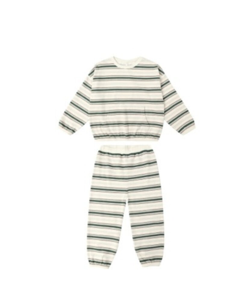 Rylee + Cru Inc. RELAXED SET RETRO STRIPE STONE