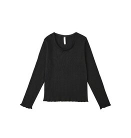 Rylee + Cru Inc. SALE RIBBED LONG SLEEVE  BLACK
