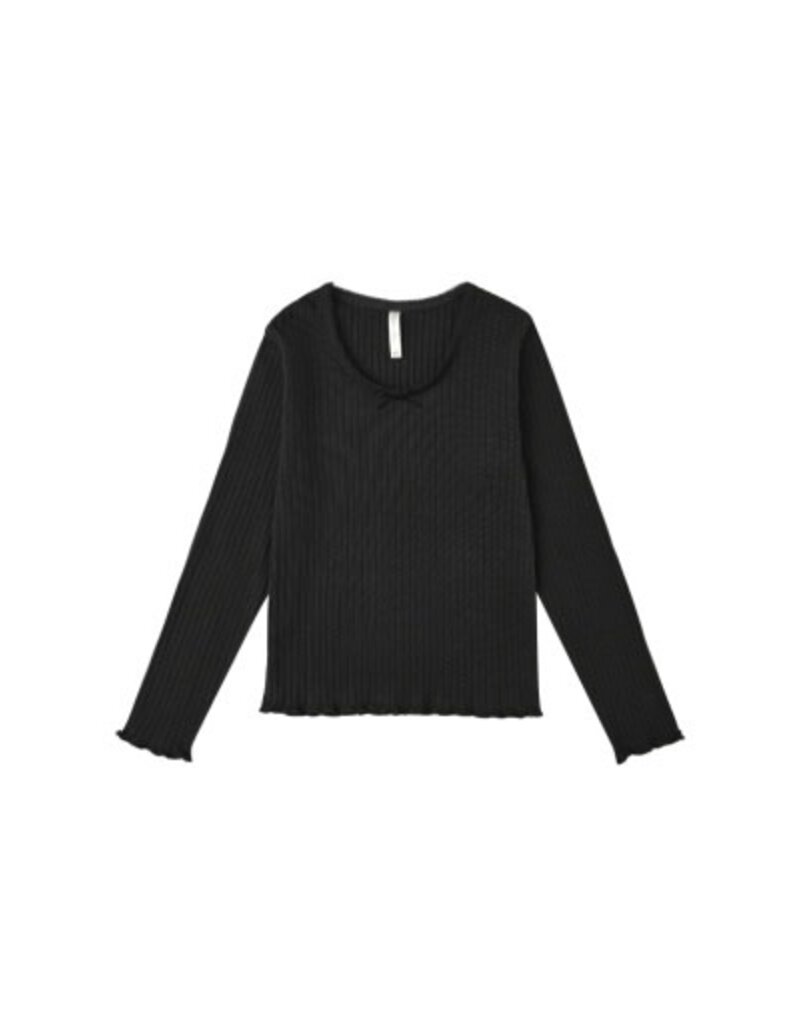 Rylee + Cru Inc. RIBBED LONG SLEEVE  BLACK