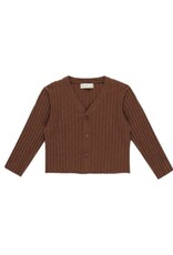 Rylee + Cru Inc. L/S KNIT BUTTON TOP BROWN