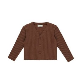 Rylee + Cru Inc. L/S KNIT BUTTON TOP BROWN