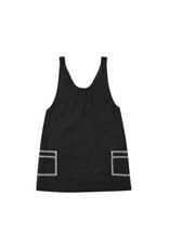 Rylee + Cru Inc. V-NECK OVERALL DRESS WASHED BLACK