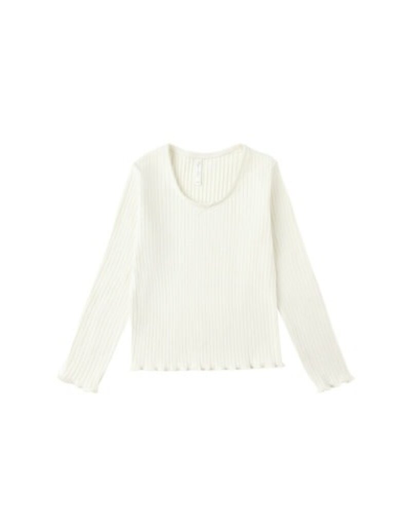 Rylee + Cru Inc. RIBBED LONG SLEEVE IVORY