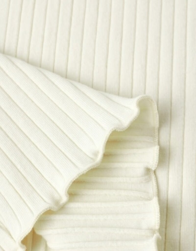 Rylee + Cru Inc. RIBBED LONG SLEEVE IVORY