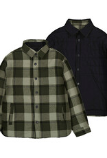 Mayoral Reversible Plaid Olive Shirt