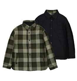Mayoral SALE Reversible Plaid Olive Shirt