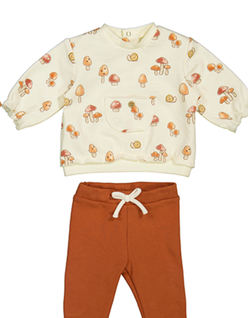 Mayoral L/S Top w/Mushroom Print 2pc Set