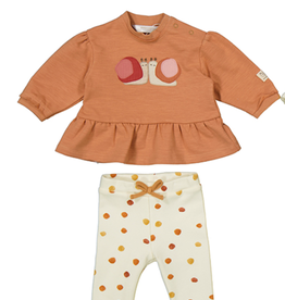 Mayoral L/S Top w/Snail Applique 2pc Set