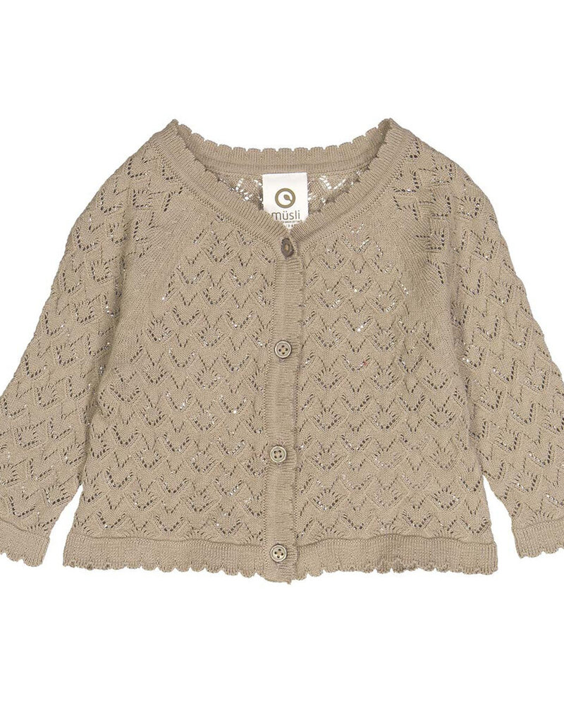 Musli Knit Needle Out Baby Cardigan Cashmere