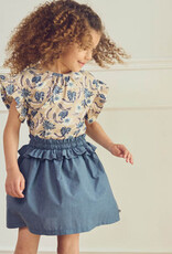 Lily Printed  Frill S/S Tee