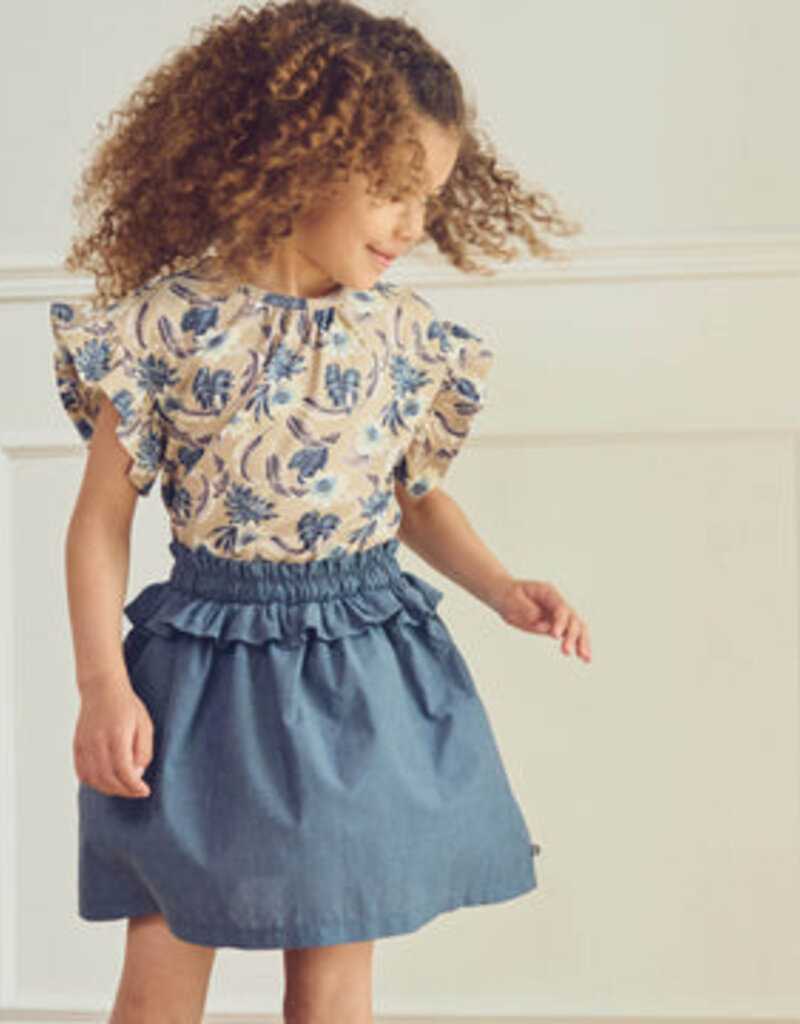 Musli Lily Printed  Frill S/S Tee