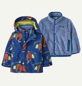 Patagonia Baby All Seasons 3-in-1 Jacket Beary Fun Clement Blue BFCL