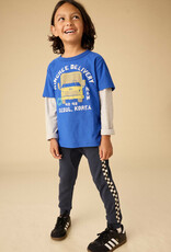 Tea Collection Stripe Out Joggers Jet Black