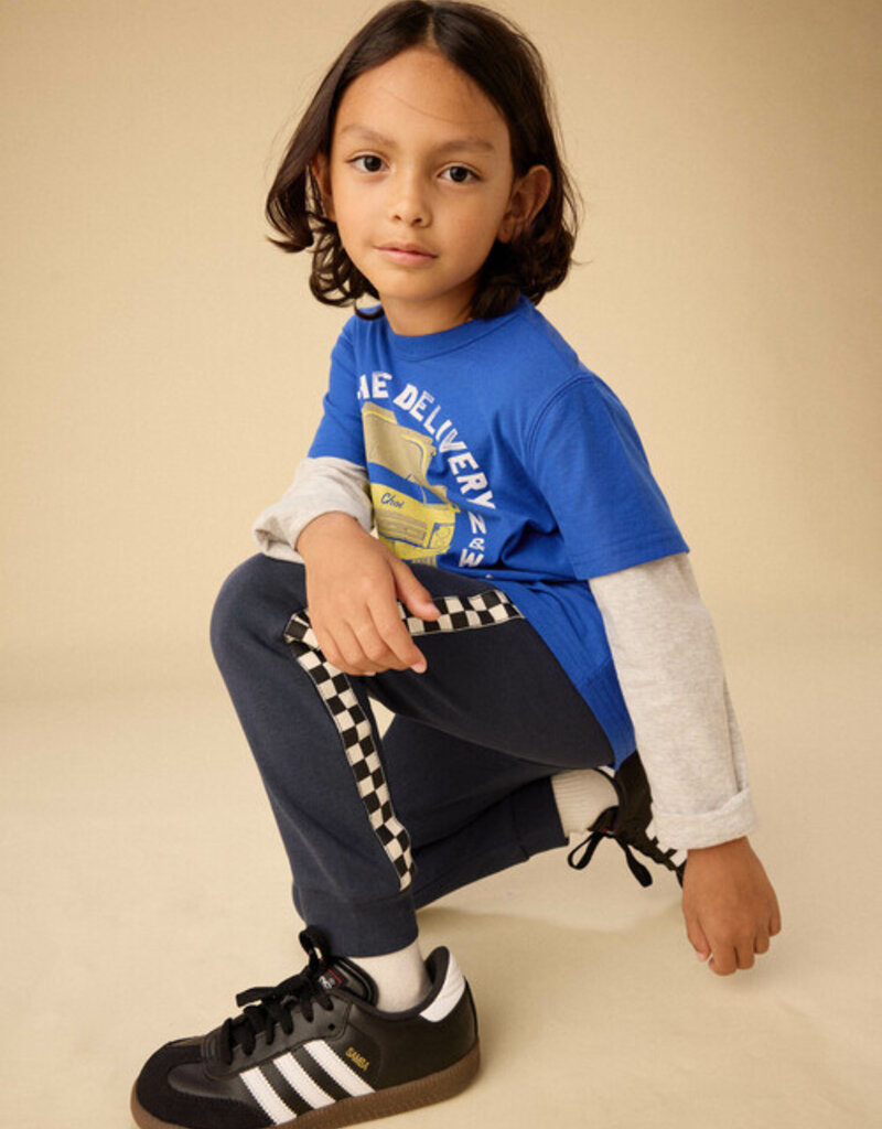Tea Collection Stripe Out Joggers Jet Black
