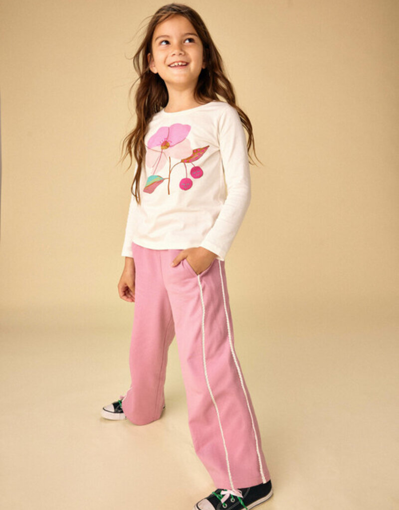 Tea Collection Cherry Blossom Graphic Tee Chalk