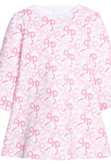 Little English Printed T-Shirt Dress Bows & Ribbons