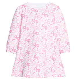 Little English Printed T-Shirt Dress Bows & Ribbons