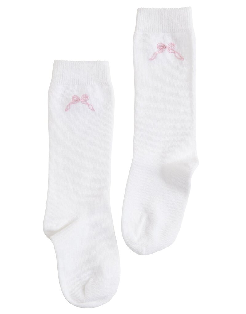 Little English Knee Highs Pink Bow
