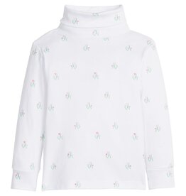 Little English Printed Turtleneck Tulips
