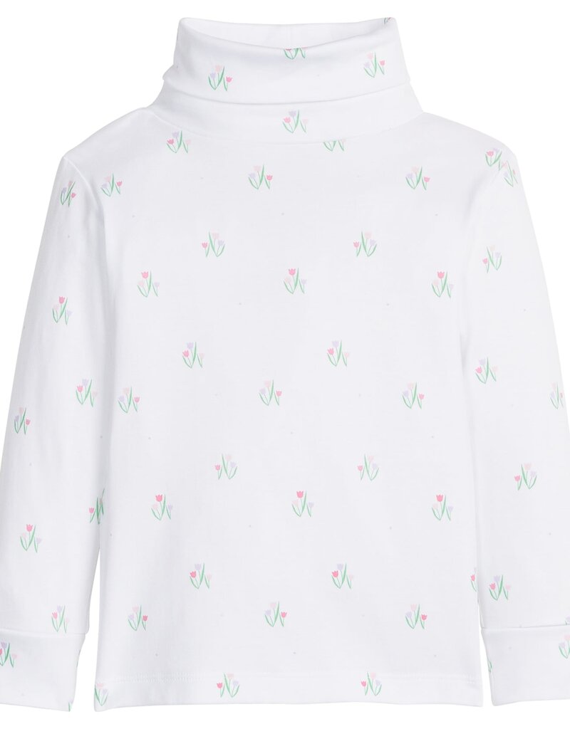 Little English Printed Turtleneck Tulips