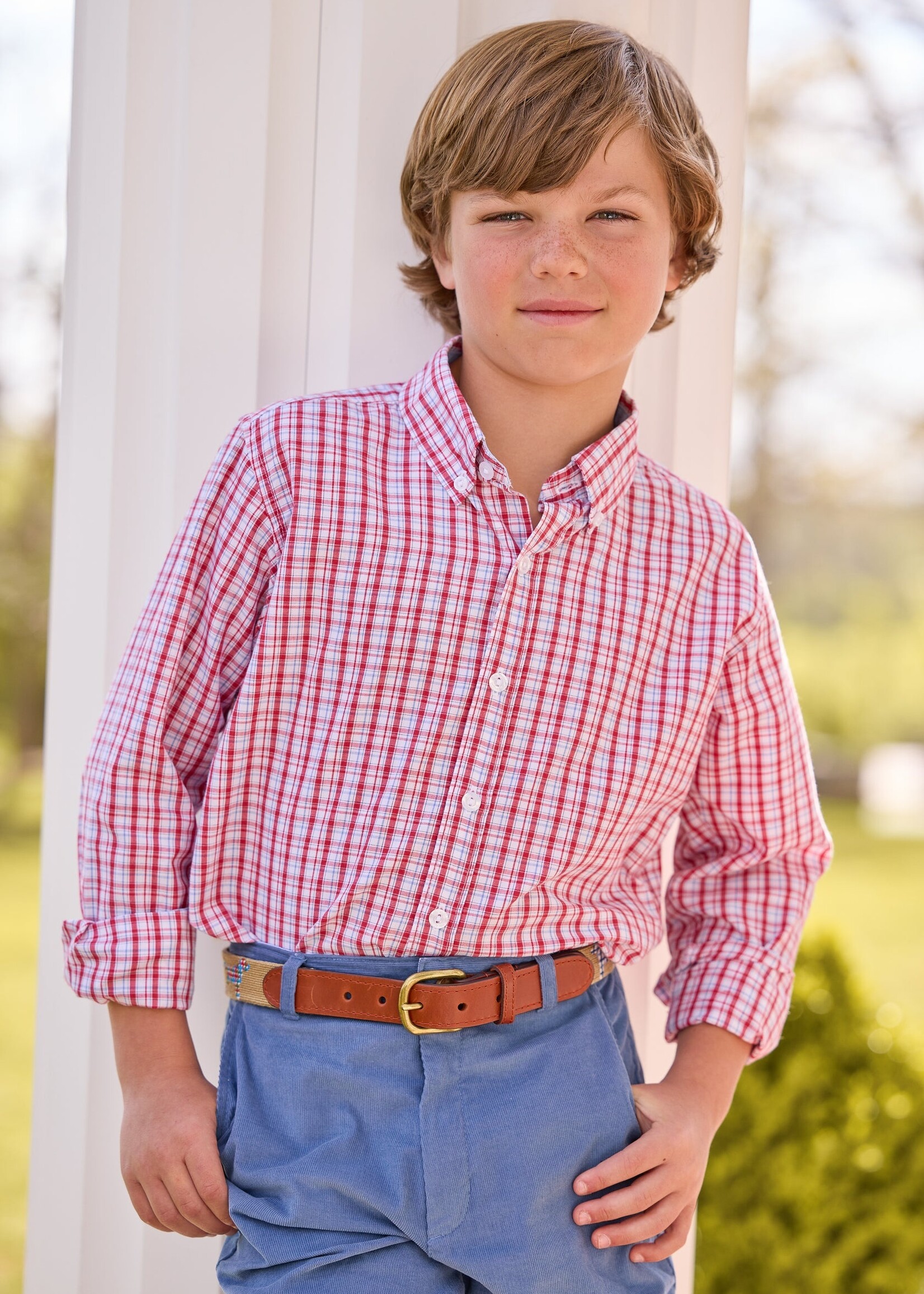 Little English Button Down Shirt Hartford Plaid