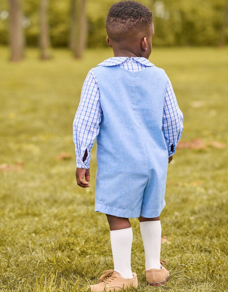 Little English Vintage Button Tab John John Alaskan Flannel