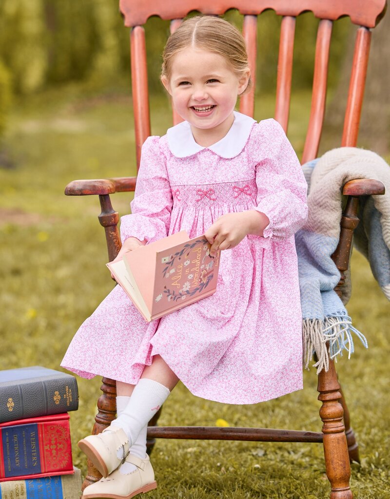 Little English Smocked Natalie Dress Pink Vinings