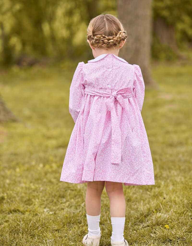 Little English Smocked Natalie Dress Pink Vinings