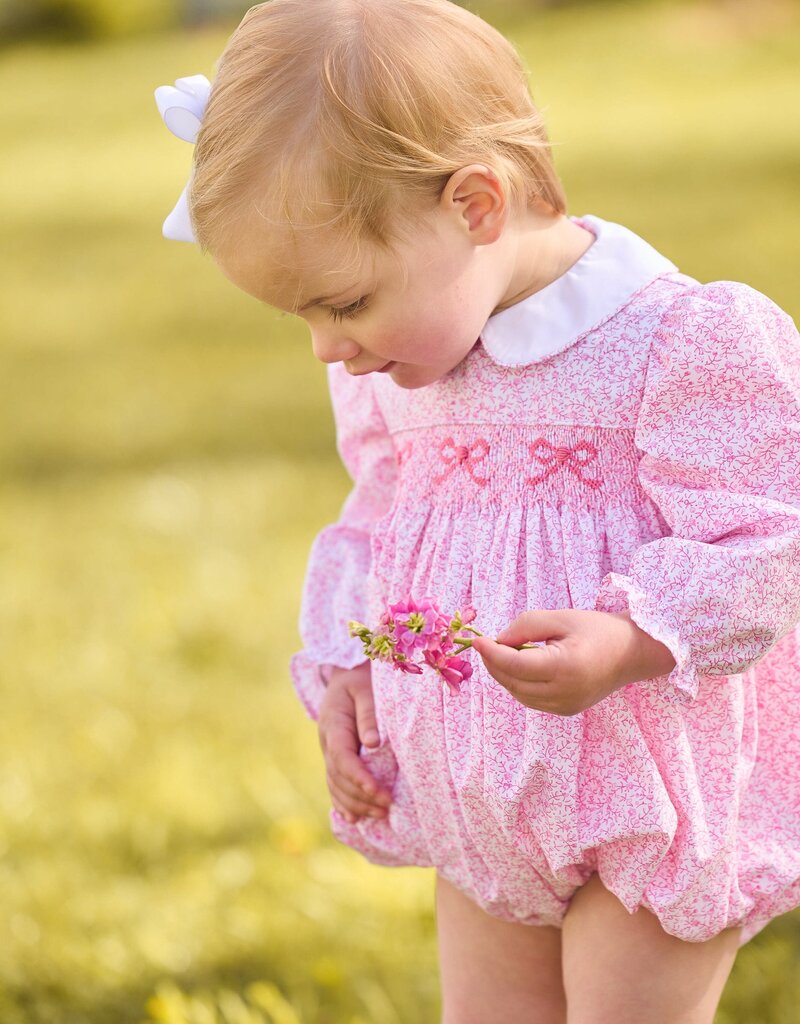 Little English Smocked Natalie Bubble Pink Vinings