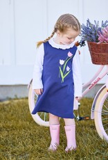 Little English Applique Jumper Tulips