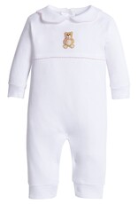 Little English Crochet Playsuit Pink Teddy Bear