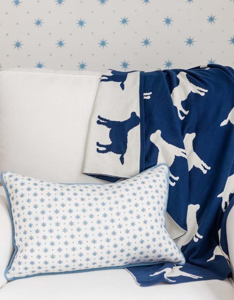 Little English Nursery Blanket Navy Lab