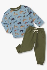 Hatley Kids forest animals graphic tee and pant set