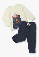 Hatley Kids bear graphic tee pull on pant set