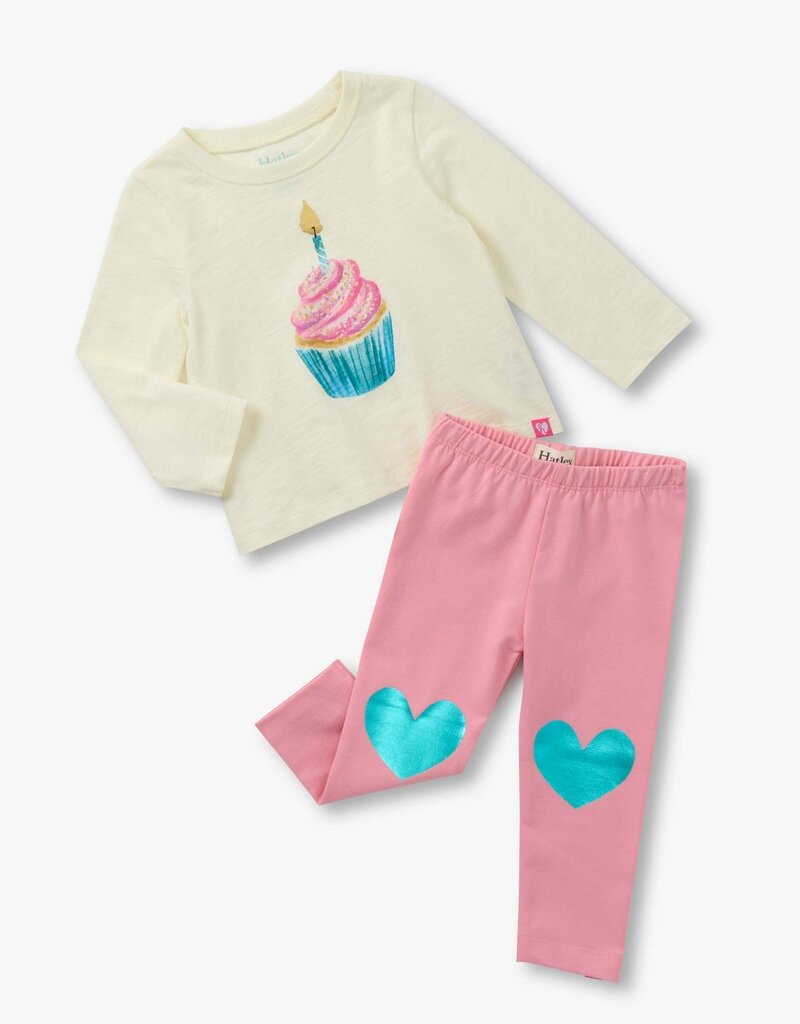 Hatley Kids cupcake tee and legging set