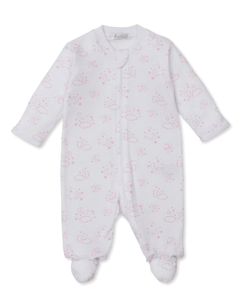 Kissy Kissy Cheerful Good Night Pink Footie w/Zip