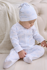 Kissy Kissy Cheerful Good Night Footie w/Zip Lt Blue