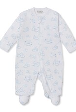 Kissy Kissy Cheerful Good Night Footie w/Zip Lt Blue