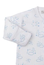 Kissy Kissy Cheerful Good Night Footie w/Zip Lt Blue