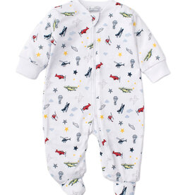 Kissy Kissy Aviators Print Footie w/Zip