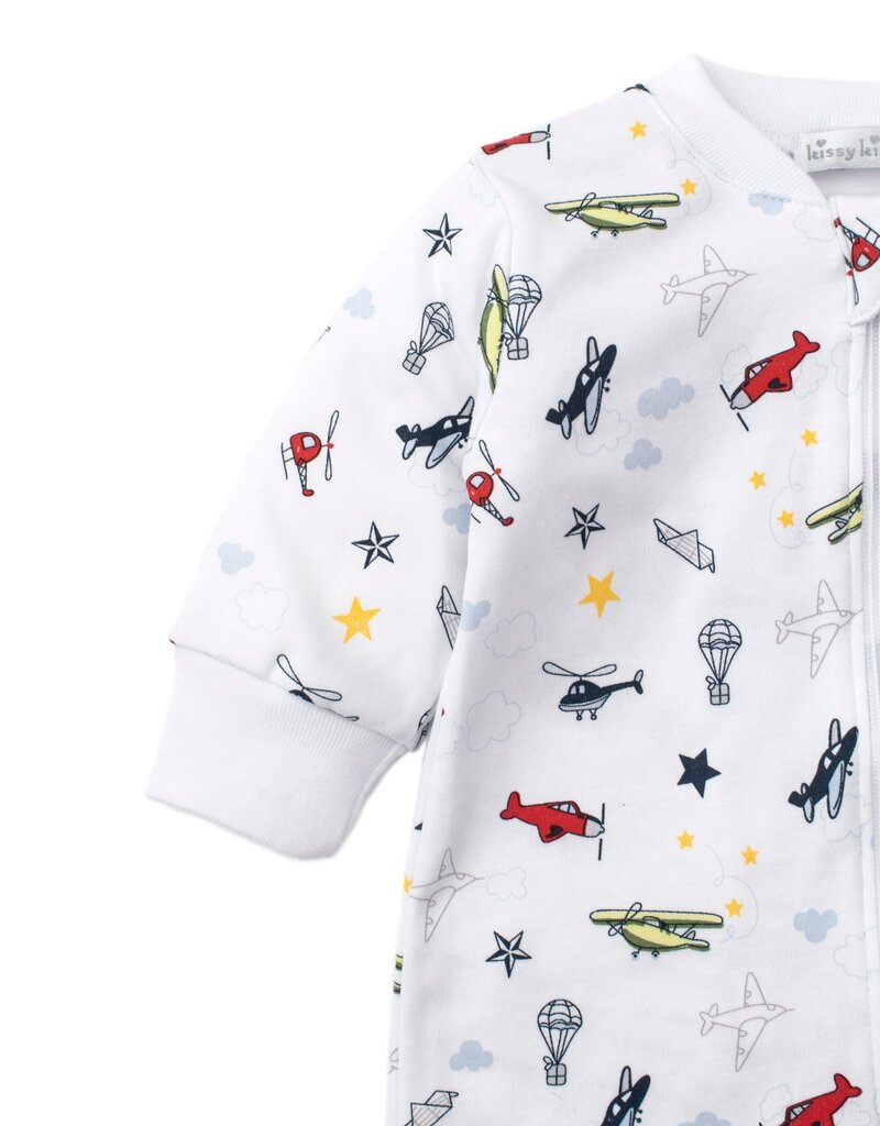 Kissy Kissy Aviators Print Footie w/Zip