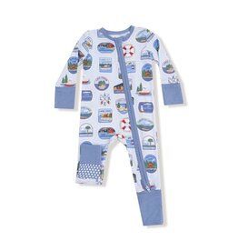 Angel Dear Lake Stickers 2 Way Zipper Romper