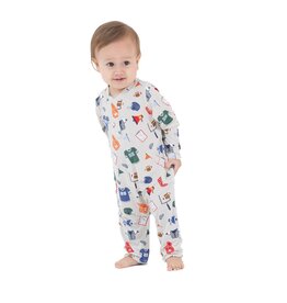 Angel Dear Game Day Grey Uni Romper
