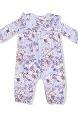 Angel Dear Woodrose Peri Ruffle Sleeve Romper Artic Ice