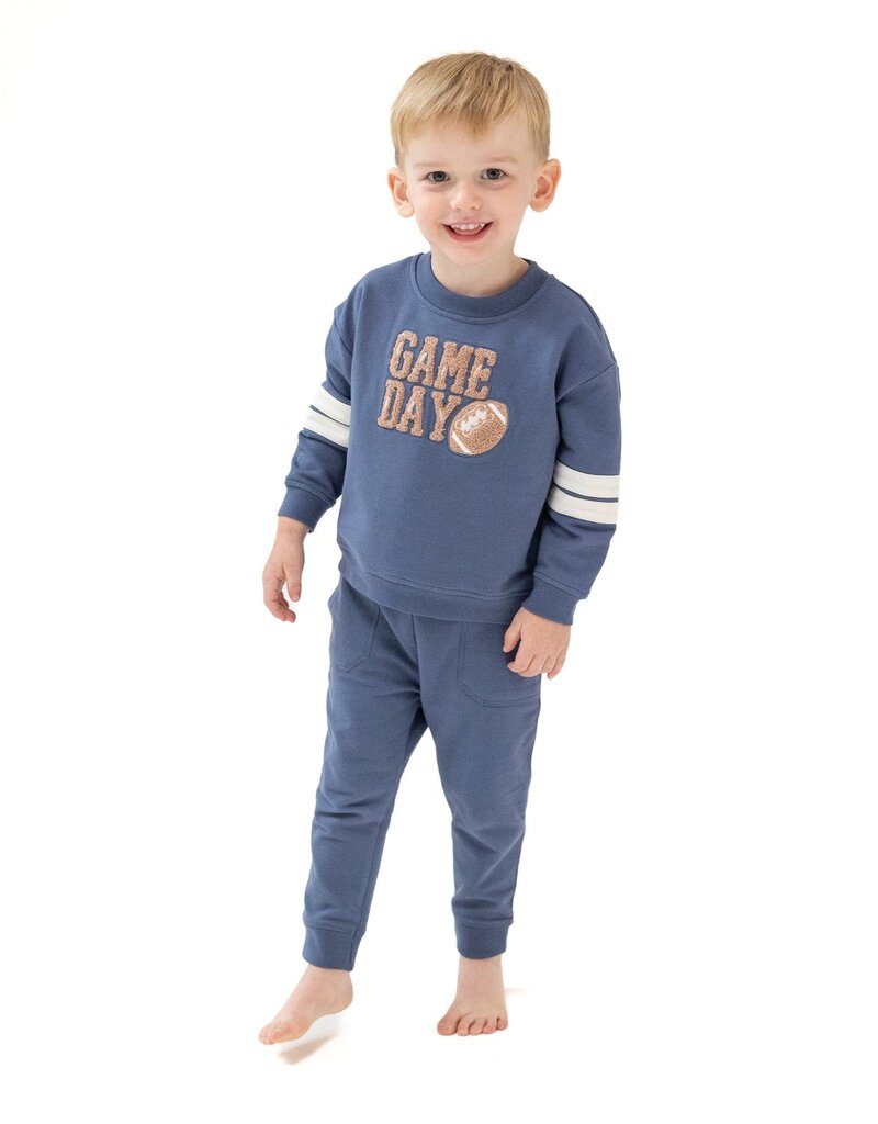 Angel Dear Sport Varsity Vintage Indigo Sweatshirt w/Joggers