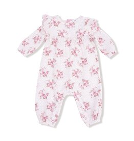 Angel Dear Belle Rosette Dot L/S Petal Ruffle Romper