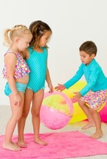 RuffleButts Flounce Bikini Vibrant Neon