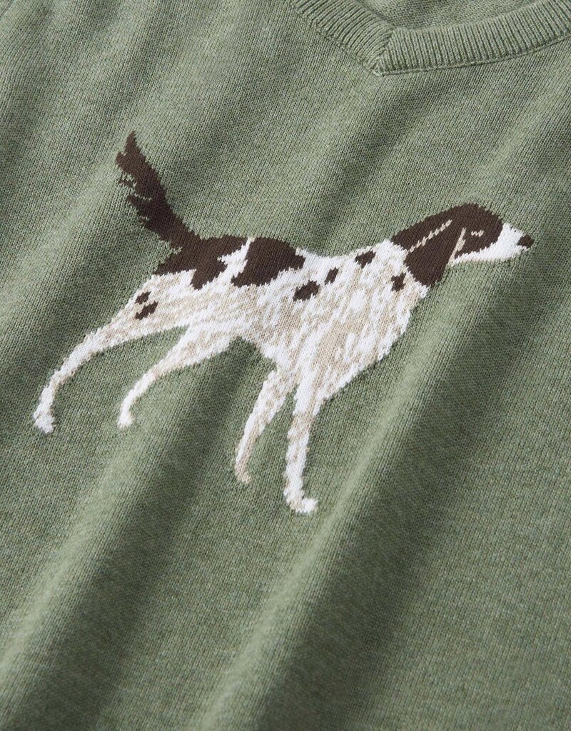 Hatley Kids hunting dog v-neck sweater